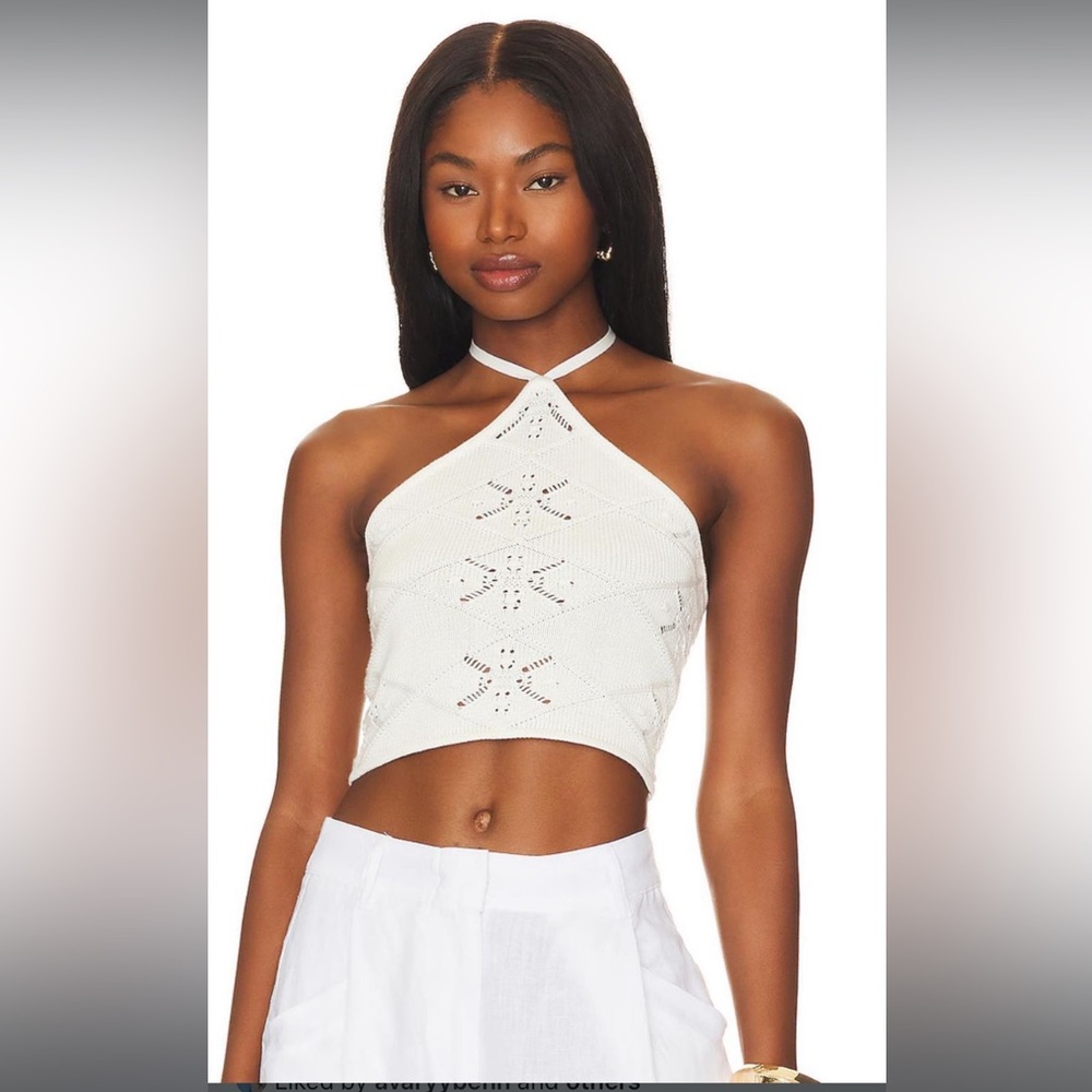 Solid and striped halter top